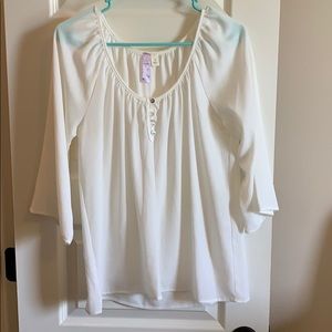 White Button Blouse